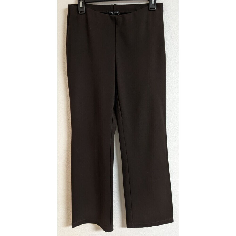 Wmn's EILEEN FISHER Brown Viscose Blend Pull-On Stretch Wide Leg Pants PP (2-4)